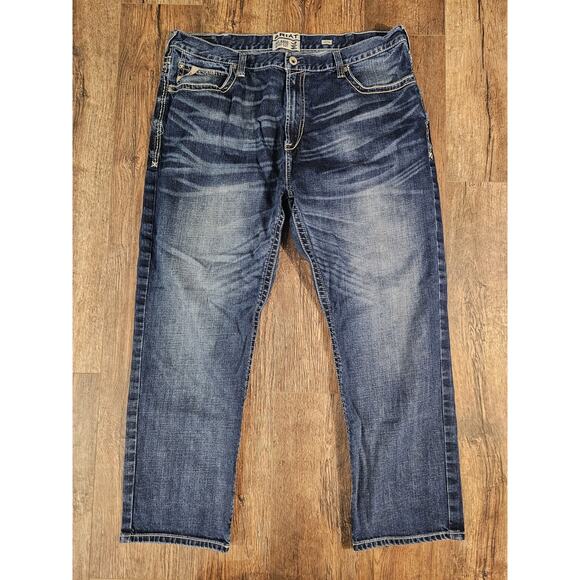 Ariat Jeans Men 44x32 M4 Boot Cut Work Denim Cowboy Western - Picture 1 of 12